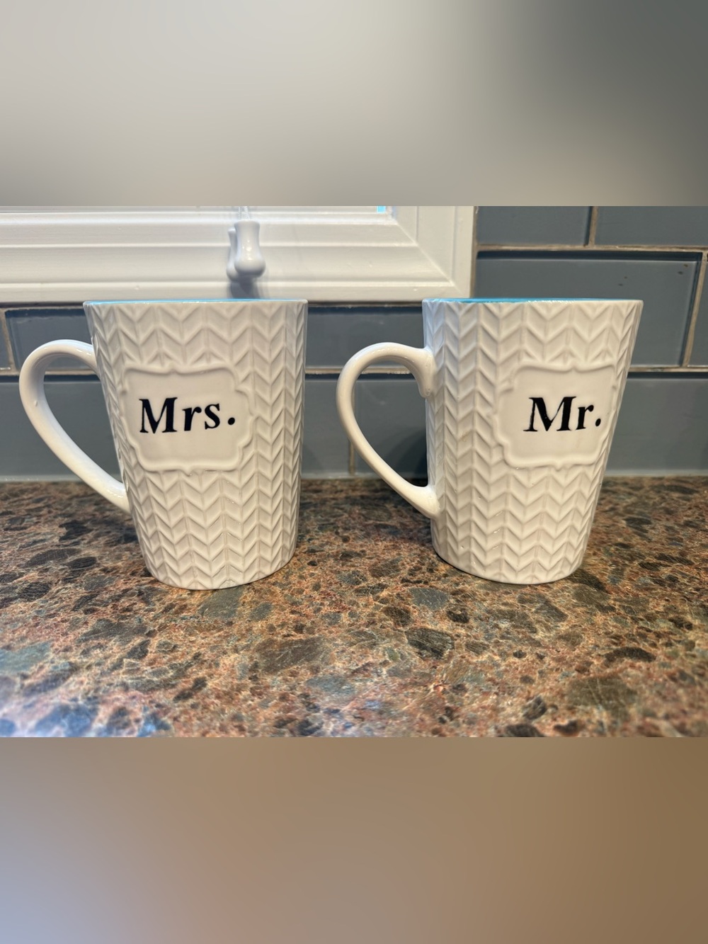 Mrs. White Textured Ceramic Mug - Home Dining